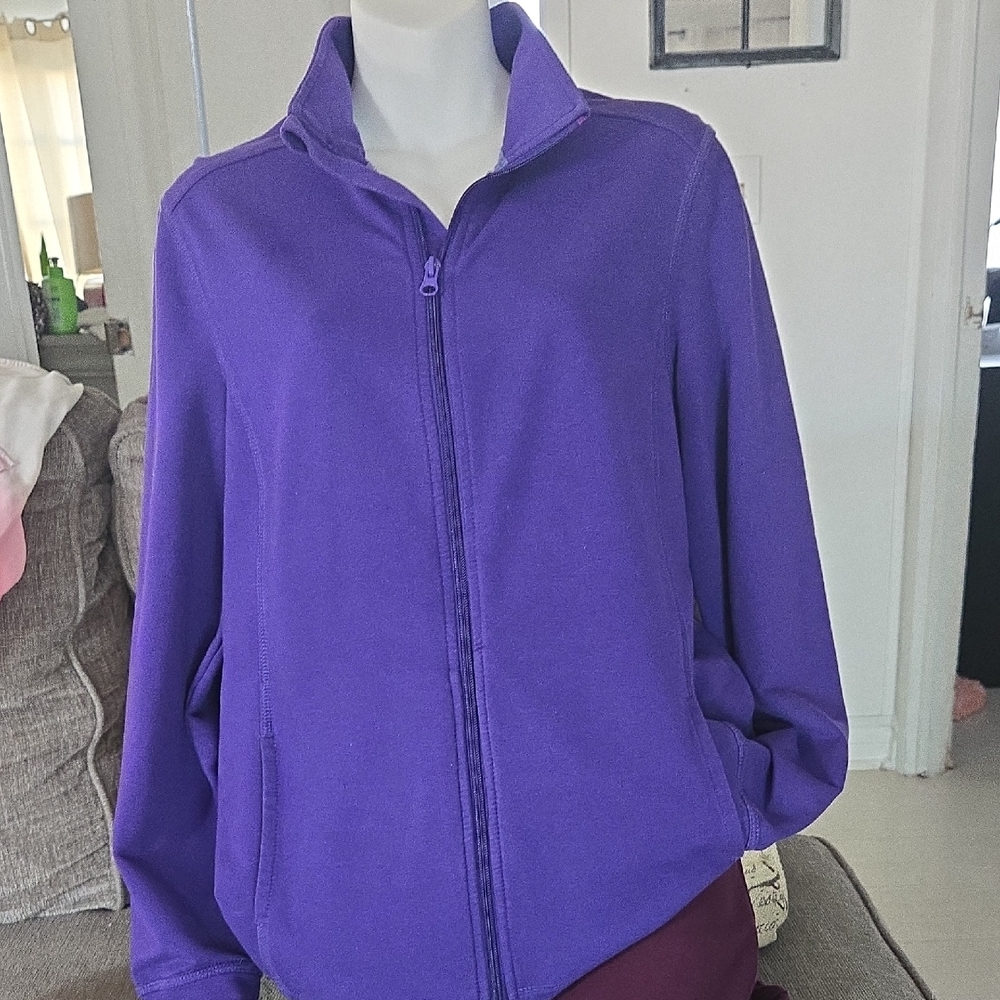 Danskin Women's Vibrant Purple Bomber Jacket